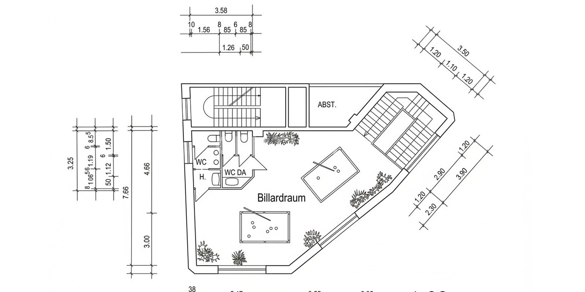 Grundriss Gewerbe / Obergeschoss 1