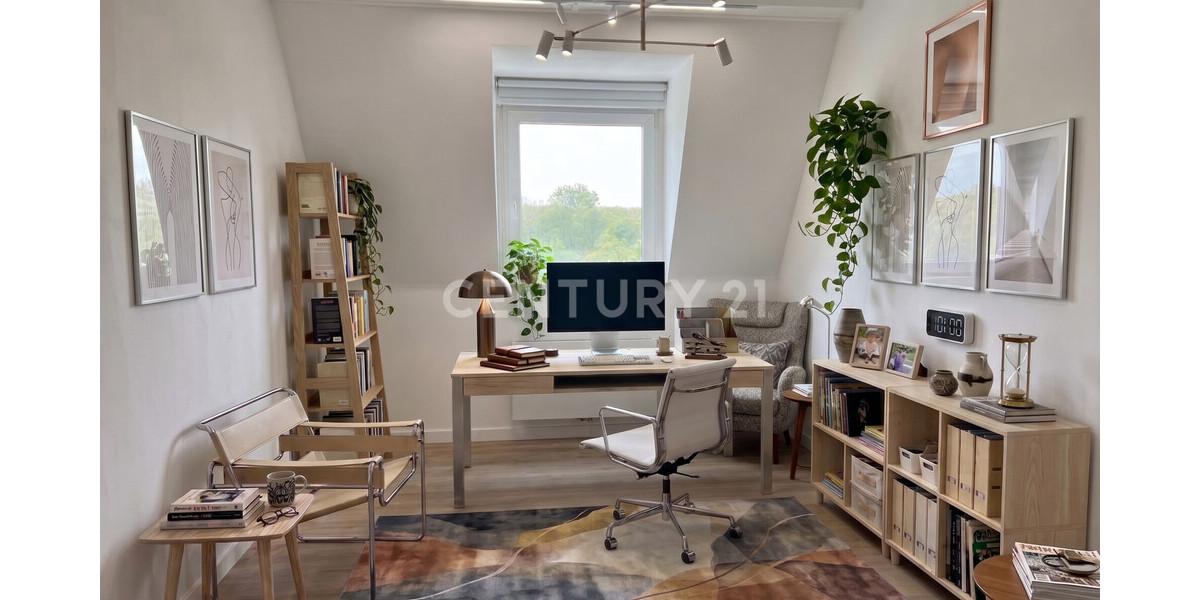 Arbeitszimmer möbeliert (KI)