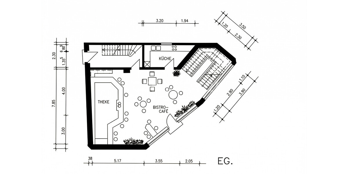 Grundriss Gewerbe / Erdgeschoss